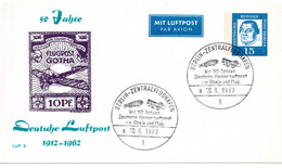 56416 - Berlin - 1962 - 15Pfg Luther PGALpKte "50 Jahre Deutsche Luftpost" SoStpl BERLIN - ... PIONIER-LUFTPOST ... - Sonstige & Ohne Zuordnung