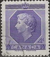 CANADA 1953 Coronation - 4c. - Violet FU - Gebruikt