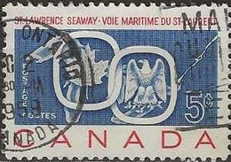 CANADA 1959 Opening Of St Lawrence Seaway - 5c. - Maple Leaf Linked With American Eagle FU - Gebruikt