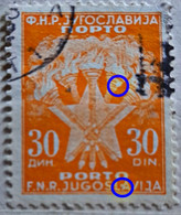 COAT OF ARMS-30 D-PORTO-ERROR-RARE-YUGOSLAVIA-1951 - Segnatasse