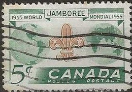 CANADA 1955 Eighth World Scout Jamboree - 5c. - Scout Badge And Globe FU - Gebruikt