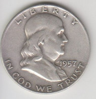 Stati Uniti, Franklin Half Dollar 1957 Arg. - 1948-1963: Franklin