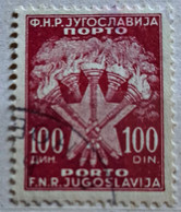 COAT OF ARMS-100 D-PORTO-ERROR-DOTS-YUGOSLAVIA-1961 - Portomarken