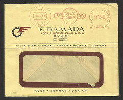 Portugal EMA Cachet Rouge Industrie F. Ramada Ovar Acier Sidérurgie 1960 Steel Industry Meter Franking - Machines à Affranchir (EMA)