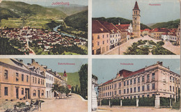 AK - JUDENBURG - Mehrbild Mit Bahnhofstrasse U. Volksschule 1917 - Judenburg