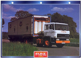 C2/ FICHE CARTONNE CAMION SERIE TRACTEUR CABINE PAYS BAS 1978 DAF FT 2500 DHU - LKW