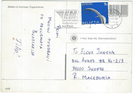 Switzerland Postcard Zurich Canceled 1999,stamp Motive : 1999 EUROPA Stamps - Nature Reserves And Parks - Brieven En Documenten