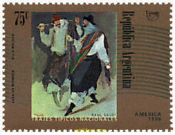 32171 MNH ARGENTINA 1997 AMERICA-UPAEP 1996 - TRAJES REGIONALES - Used Stamps