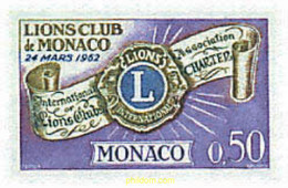 67744 MNH MONACO 1963 PRIMER ANIVERSARIO DEL LIONS CLUB DE MONACO - Otros & Sin Clasificación