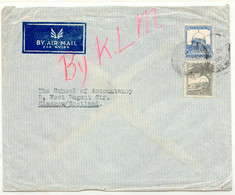 PALÄSTINA 10.10.1936, 10 M. U. 15 M. Freimarken A. Pra.-Lupo-Bf Von JERUSALEM N. GLASGOW, Hs. "By K.L.M.", Sehr Selten - Palästina