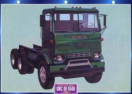 C2/ FICHE CARTONNE CAMION TRACTEUR CABINE US PONTIAC 1966 GMC DH 9500 - Camiones