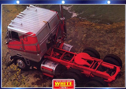 C2/ FICHE CARTONNE CAMION TRACTEUR CABINE US OHIO 1979 WHITE ROAD COMMANDER 2 - Trucks