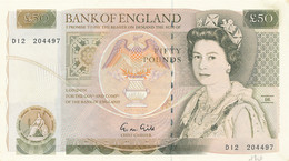 BILLET   BANK OF ENGLAND  50 POUNDS  FIFTY POUNDS - 50 Pounds