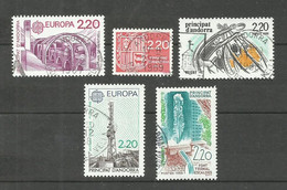 Andorre Français N°358, 366, 368, 369, 371 Cote 4.10€ - Oblitérés