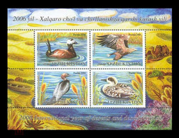 UZBEKISTAN 2006 FAUNA Animals. Birds DUCKS EAGLE - Fine S/S MNH - Uzbekistan