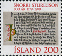 101309 MNH ISLANDIA 1979 800 ANIVERSARIO DEL NACIMIENTO DE SNORRI STURLUSON - Collezioni & Lotti