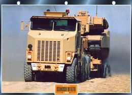 C2/ FICHE CARTONNE CAMION MILITAIRE US 1998 OSHKOSH M1070 - Trucks