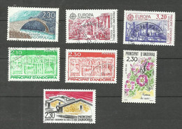 Andorre Français N°385, 388 à 391, 393, 395 Cote 4.65€ - Used Stamps