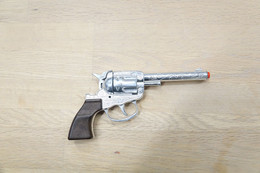Vintage TOY GUN : GONHER N°101 - L=18cm - 19??s - Made In Spain - Keywords : Cap - Revolver - Pistol - Decorative Weapons