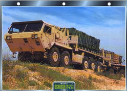 C2/ FICHE CARTONNE CAMION MILITAIRE US 1992 OSHKOSH M1074 PLS - Trucks