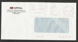 Portugal EMA Cachet Rouge Journal A Capital Journalisme Media 1994 Newspaper Journalism Franking Meter - Maschinenstempel (EMA)