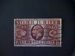 Great Britain, Scott #228, Used (o), 1935 King George V, Silver Jubilee, 1½d, Red Brown - Unused Stamps