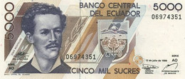 ECUADOR 5000 SUCRES 1999 P 128c UNC SC NUEVO - Ecuador