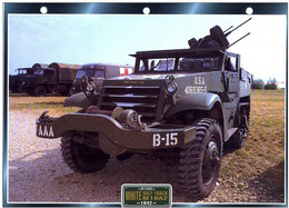 C2/ FICHE CARTONNE CAMION MILITAIRE US 1942 WHITE HALF TRACK M16A2 - Camion