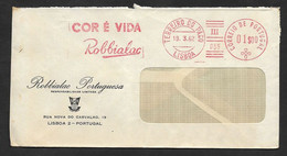Portugal EMA Cachet Rouge Encre Robbialac 1962 Meter Stamp Robbialac Ink - Machines à Affranchir (EMA)