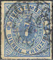 ( 01052-1 ) MiNr. 39 - Altdeutschland Würtemberg 1869 Ziffer Im Oval - Gestempelt - Samoa