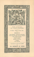 MENU ANCIEN - ILLUSTRE - SOCIETE ARCHEOLOGIQUE " LE VIEUX PAPIER" - 97° DINER - 27 JAN.1914 (14 X 23 Cm) - TRES BON ETAT - Menus