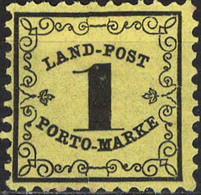 ( 01060-1 ) MiNr. 1 - Altdeutschland Baden Landpost Portomarke - Falz - Postfris