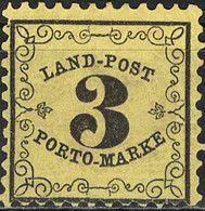 ( 01062-1 ) MiNr. 2 - Altdeutschland Baden Landpost Portomarke - Falz - Mint