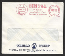Portugal EMA Cachet Rouge Sintal émail Pour Peintres Peintures Dyrup Sacavém 1962 Enamel Paints Meter Franking - Maschinenstempel (EMA)