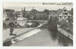 72/ CPSM - Beaumont Sur Sarthe - Le Pont Romain Et Le Collinet - Beaumont Sur Sarthe