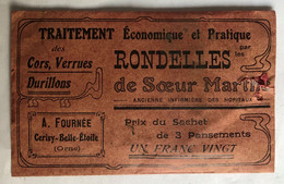 A. Fournée Cerisy Belle Etoile - Ancien Sachet De Traitement Cors Rondelles De Soeur Marthe - Médecine Pharmacie - Matériel Médical & Dentaire