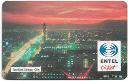 Chile - Entel - Torre Entel, Santiago, Remote Mem. 1.000Cp$, Used - Cile