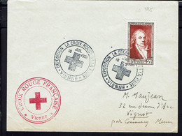 France. N° 895 15 + 5 F Talleyrand Seul Sur Enveloppe Croix Rouge Française Vienne Le 18 Juillet 1951. Bon état. - Croce Rossa