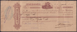 E6502 CUBA 1911 HAVANA BANK CHECK J. A. BANCES Y Cº. - Chèques & Chèques De Voyage