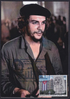 TMA-735 CUBA 2021 MAXIM CARD MATANZAS BLUE SPECIAL CANCEL ERNESTO CHE GUEVARA. - Maximumkarten