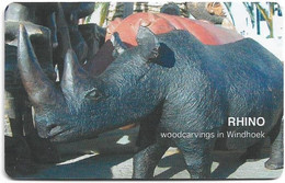 Namibia - Telecom Namibia - Namibia's Big Five - Rhino, Axalto 03, 2004, 50$, Used - Namibië