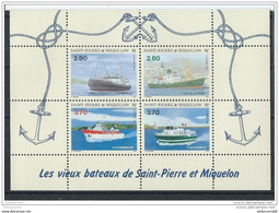 ST PIERRE ET MIQUELON 1994 - YT BF N° 4 NEUF SANS CHARNIERE ** (MNH) GOMME D'ORIGINE LUXE - Blocks & Kleinbögen