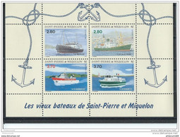 ST PIERRE ET MIQUELON 1994 - YT BF N° 4 NEUF SANS CHARNIERE ** (MNH) GOMME D'ORIGINE LUXE - Blocchi & Foglietti