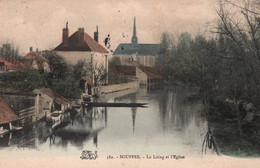 Souppes - Le Loing Et L'église - Lavoir - Souppes Sur Loing