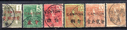 Canton: Yvert N° 33/44, 6 Valeurs - Used Stamps