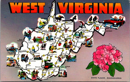 West Virginia State Map And State Flower - Sonstige & Ohne Zuordnung