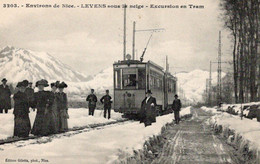 ALPES MARITIMES...NICE....LEVENS SOUS LA NEIGE...... ....TRES BON ETAT - Treinverkeer - Station