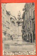 ZUF-25 Neuchâtel  Fontaine De La Justice   Dos Simple, Circ. 1902  Cachets Brévine Et Neuchâtel  1902 - La Brévine