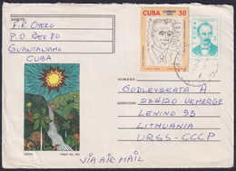 1974-EP-126 CUBA 1974 3c USED POSTAL STATIONERY COVER SOROA GUANTANAMO TO RUSSIA. - Otros & Sin Clasificación