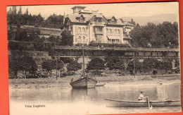 ZUF-33  Neuchâtel Villa Eugénie  Barque Et Rameur Au Premier Plan. Circulé 1913  J.C.N. 553 - Neuchâtel